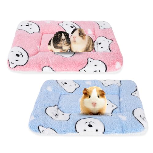 Gukasxi 2 Stück Plüschbett für Kleine Tiere, Kleintierbett Kleintier Plüschbett Winter Warm Flauschige Bettmatte für Meerschweinchen, Hamster, Kätzchen Gukasxi 2 Stück Plüschbett für Kleine Tiere, Kleintierbett Kleintier Plüschbett Winter Warm Flauschige Bettmatte für Meerschweinchen, Hamster, Kätzchen von Gukasxi