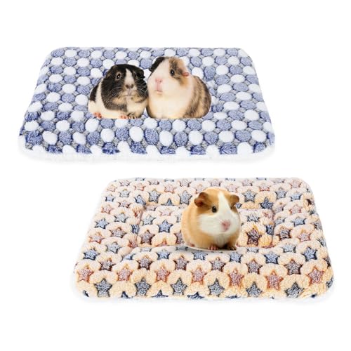 Gukasxi 2 Stück Plüschbett für Kleine Tiere, Kleintierbett Kleintier Plüschbett Winter Warm Flauschige Bettmatte für Meerschweinchen, Hamster, Kätzchen Gukasxi 2 Stück Plüschbett für Kleine Tiere, Kleintierbett Kleintier Plüschbett Winter Warm Flauschige Bettmatte für Meerschweinchen, Hamster, Kätzchen von Gukasxi
