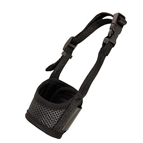 Gullermo Hundemaulkorb, Verhindert BeißEn, Bellen und Kauen, Verstellbarer, Atmungsaktiver Maulkorb Aus Weichem Stoff, ErmöGlicht EIN Hecheln Von 14-20 cm von Gullermo