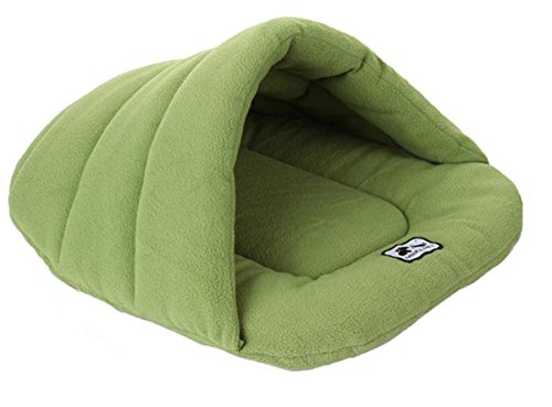 Gullor Winter warm komfortabel Haustier Hund Katze Kaninchen Kissen halb verdeckt Bett Schlafsack - Grün (XS) von Gullor