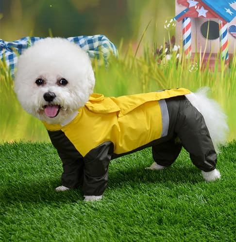 Gulunmun Atmungsaktiver Regenmantel Für Kleine Hunde,Wasserdicht,Für Haustiere,Welpen,Hundekleidung,Outdoor-Mantel,Regenjacke,Reflektierend,Mittelgroßer Hundeponcho Mit Vier Beinen,Gelb,XL Gulunmun Atmungsaktiver Regenmantel Für Kleine Hunde,Wasserdicht,Für Haustiere,Welpen,Hundekleidung,Outdoor-Mantel,Regenjacke,Reflektierend,Mittelgroßer Hundeponcho Mit Vier Beinen,Gelb,XL von Gulunmun