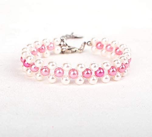 Gulunmun Klassische Halsbänder Nachahmung Diamanten Perlenkette Halskette Aus Hundprinzessin Halsketten Für Hunde Haustiere Trägt Zubehör (Pink) 18-20Cm, von Gulunmun