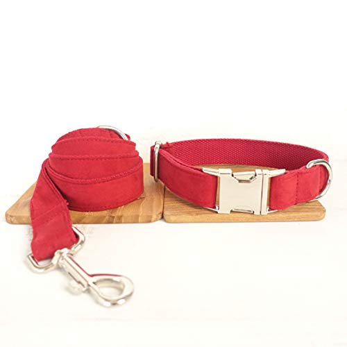 Gulunmun Klassische Halsbänder Pet Produkte Unabhängig Entworfen Metalllegierung Schnalle Hundehalsband + Traktion Rot, Xs, 2.0 * 110Cm von Gulunmun