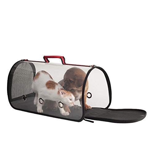 Gulunmun Oversized Loaded Pet Carrier für Katzen und Hunde Reisetasche 3 Größen Schultertasche Tragbare transparente atmungsaktive Single Shoulder Bags-Red M von Gulunmun