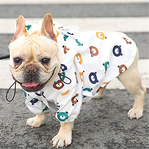Gulunmun Regenjacken Für Hunde Haustier Hund Regenmantel Kleidung wasserdichte Kleidung Für Hund Regen-White_S von Gulunmun