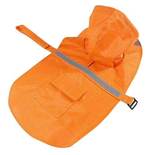 Gulunmun Regenjacken Für Hunde Hund wasserdichte Regenjacke Weste Kleidung Outdoor Regenjacke Coat-Orange_L von Gulunmun
