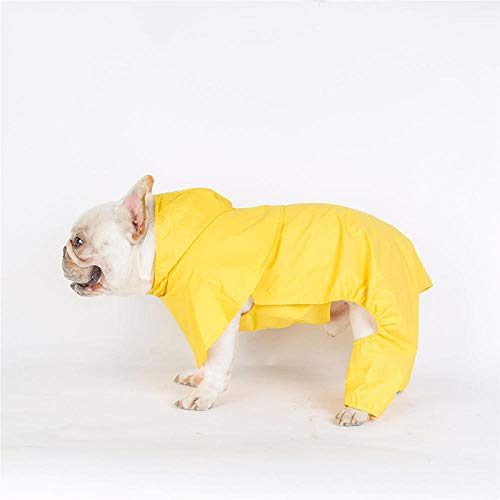 Gulunmun Regenjacken für Hunde Hunderegenmantel-Overall-wasserdichte Kleidung für Hundehoody-Regen-Jacken-Mops-französische Bulldogge kleidet Tropfen-Verschiffen-Haustier-Kleidungs-Kostüm @ XL von Gulunmun