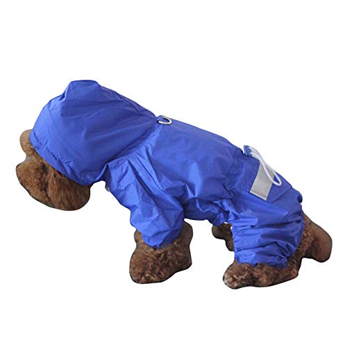 Gulunmun Regenjacken für Hunde Justierbare wasserdichte Haustier-Hunderegenmantel-Sicherheitsmantel-Jacke mit sicheren Streifen für kleinen/mittleren/großen Hund von Gulunmun