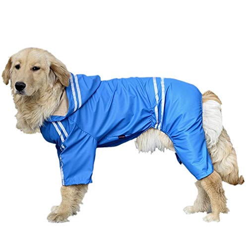 Gulunmun Regenjacken für Hunde Regenjacke für kleine Hunde Poncho wasserdichte Kleidung mit Kapuze Atmungsaktiv 4 Fuß, Vier Beine Regenjacke für kleine, mittelgroße, große Hunde von Gulunmun