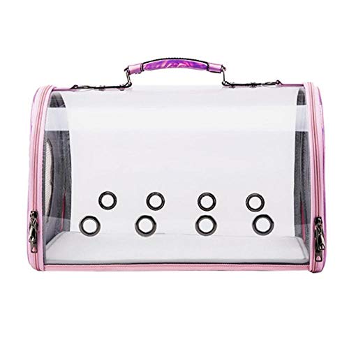 Gulunmun Transparente Katzentragetasche Atmungsaktive Tragetasche Reisetaschen für Outdoor Walking-Pink von Gulunmun