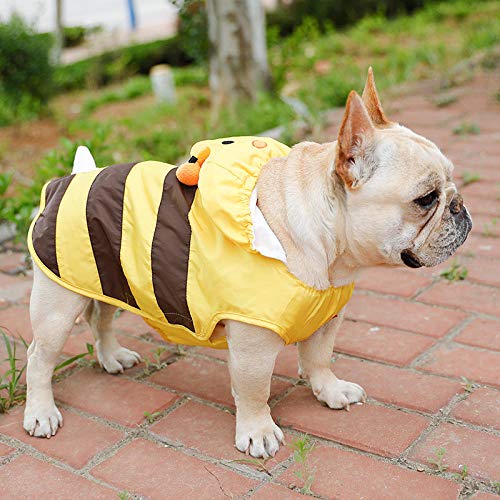 Regenjacken Für Hunde Hunderegenmantel Niedlicher Haustierregenmantel Haustierbekleidung Für Kleine, Mittelgroße Hunde Gelb Xs-7Xl Größe-Gelb_5XL von Gulunmun