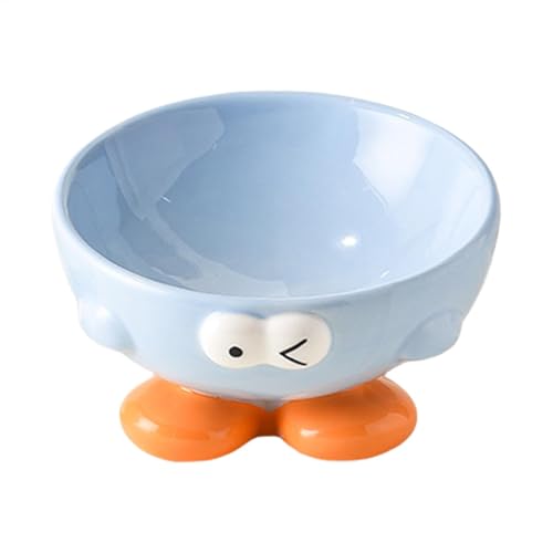 Ceramic Cat Feeder, Raised Pet Feeding Dish, Slanted Food and Water Bowls, Cute Expression Pattern, Perfect for Small to Medium Animals, Ideal for Comfortable Eating Ceramic Cat Feeder, Raised Pet Feeding Dish, Slanted Food and Water Bowls, Cute Expression Pattern, Perfect for Small to Medium Animals, Ideal for Comfortable Eating von Gungtj