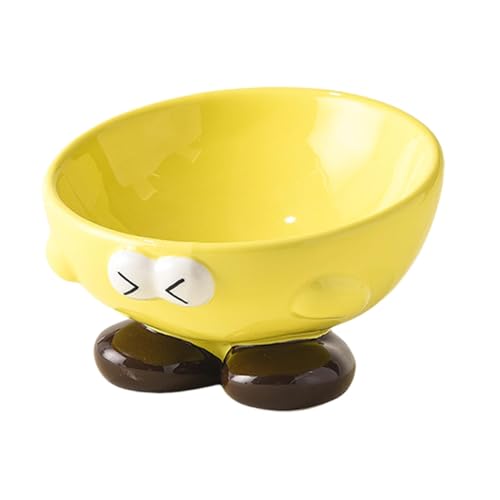 Ceramic Cat Feeder, Raised Pet Feeding Dish, Slanted Food and Water Bowls, Cute Expression Pattern, Perfect for Small to Medium Animals, Ideal for Comfortable Eating Ceramic Cat Feeder, Raised Pet Feeding Dish, Slanted Food and Water Bowls, Cute Expression Pattern, Perfect for Small to Medium Animals, Ideal for Comfortable Eating von Gungtj