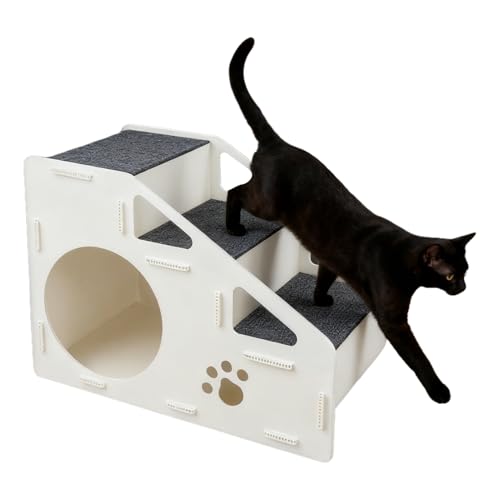 Dog Steps - 12.6 inch 4 Step Non-Slip Pet Stairs for Small Medium Large Dogs and Cats, Compact Indoor Play Area with Soft Cover, Portable Puppy Ladder for Bed, Couch, Sofa von Gungtj