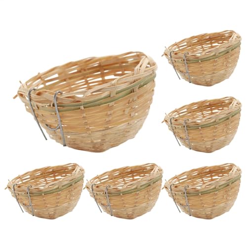 Gewebtes Vogelnest, 6 x Vogelhäuser für den Außenbereich, handgefertigter Hängekorb, natürlicher Brutschutz, 10 x 5 cm, Wildtierpflege für Terrasse, , Haustür Gewebtes Vogelnest, 6 x Vogelhäuser für den Außenbereich, handgefertigter Hängekorb, natürlicher Brutschutz, 10 x 5 cm, Wildtierpflege für Terrasse, , Haustür von Gungtj