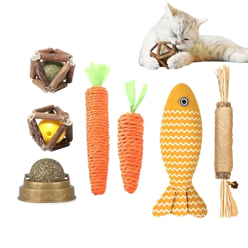 Gungtj Cat Chew Toy, Interactive Cat Toy, Tooth Cleaning Toys, Bite Resistant Oral Tool Set, Care for Pet Chewing, Indoor Cats and Dogs, 14.96x3.94x3.94 Inches Gungtj Cat Chew Toy, Interactive Cat Toy, Tooth Cleaning Toys, Bite Resistant Oral Tool Set, Care for Pet Chewing, Indoor Cats and Dogs, 14.96x3.94x3.94 Inches von Gungtj