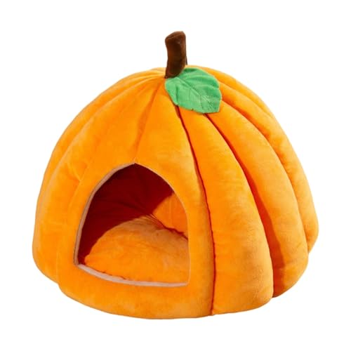 Gungtj Halbgeschlossenes Katzenbett,Kürbisförmige Katzenhöhle,Süßes Katzenhaus, warme Haustierhöhle, halbgeschlossen - Abnehmbares, anlehnbares Halloween-Haustier-Ruhehaus für Kätzchen und Welpen für Gungtj Halbgeschlossenes Katzenbett,Kürbisförmige Katzenhöhle,Süßes Katzenhaus, warme Haustierhöhle, halbgeschlossen - Abnehmbares, anlehnbares Halloween-Haustier-Ruhehaus für Kätzchen und Welpen für von Gungtj
