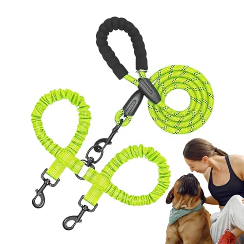 Gungtj Trainingsseil für kleine Hunde – Doppelter Welpen-Laufgürtel – verstellbare Welpen-Laufleine Katze stoßdämpfender Bungee für mittelgroße große Hunde Haustiere von Gungtj
