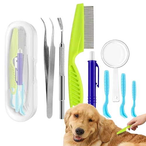 Gungtj Zeckenentferner für Hunde,Zeckenentfernungsgerät für Hunde | Hundezeckenzieher, Hundezeckenentfernungswerkzeug, 8er-Set - Kompakter Floh- und Zeckenentferner, Zeckenpinzettenentferner für Hunde Gungtj Zeckenentferner für Hunde,Zeckenentfernungsgerät für Hunde | Hundezeckenzieher, Hundezeckenentfernungswerkzeug, 8er-Set - Kompakter Floh- und Zeckenentferner, Zeckenpinzettenentferner für Hunde von Gungtj