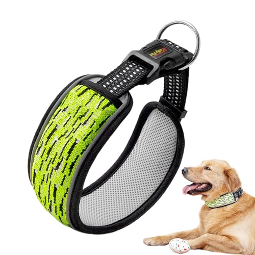 Hundehalsband Reflektierendes, strapazierfähiges gepolstertes Halsband für Welpen, verstellbares Choker-Welpen, Innen- und Außenbereich, robustes, atmungsaktives Design, Laufen und Gehen Hundehalsband Reflektierendes, strapazierfähiges gepolstertes Halsband für Welpen, verstellbares Choker-Welpen, Innen- und Außenbereich, robustes, atmungsaktives Design, Laufen und Gehen von Gungtj