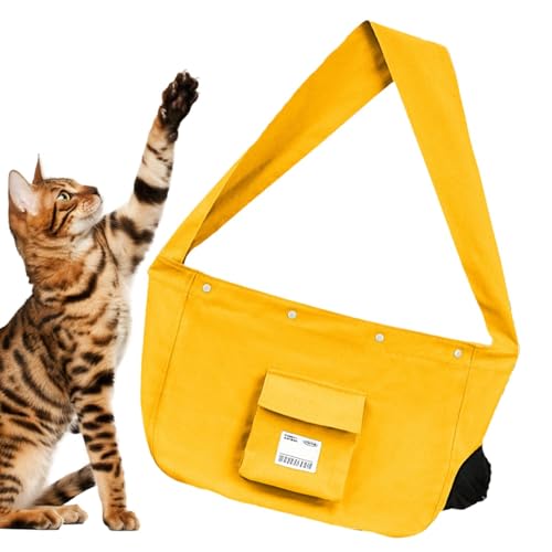 Large Capacity Pet Sling Carrier for Cats, Small, and Medium Dogs | Adjustable Breathable Canvas Pet Tote Bag | Portable Cat Carrying Pouch with Sling Design for Travel and Daily Walks Large Capacity Pet Sling Carrier for Cats, Small, and Medium Dogs | Adjustable Breathable Canvas Pet Tote Bag | Portable Cat Carrying Pouch with Sling Design for Travel and Daily Walks von Gungtj