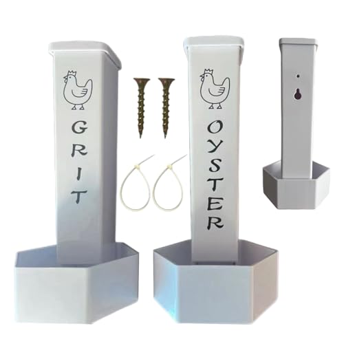 Oyster-Feeder, Geflügel-Austernschale & Körnerspender, 9,84 x 4,53 Zoll Außenergänzung, robuster Hängebehälter für Coop, Farm Vieh Calcium-Versorgung, Wetterresistent von Gungtj