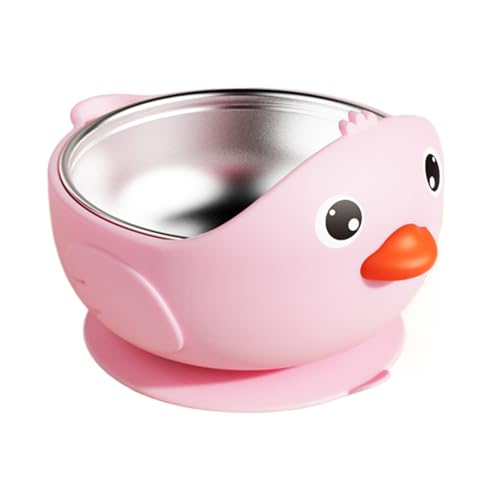 Saugnapfplatte für Babys, Cartoon-Kinderfutter, 13 x 11 x 8 cm, stoßfest, rutschfeste Unterseite, Fütterungspraxis, erste Feststoffe, für Snacks, Reisen, Picknick-Design von Gungtj
