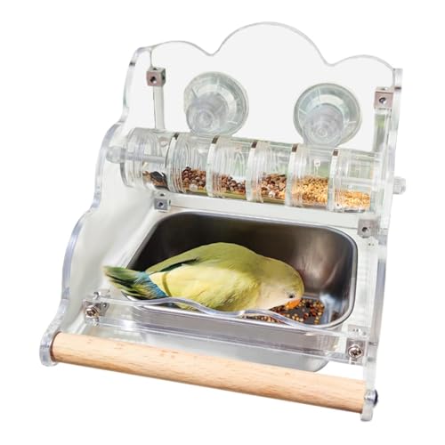 Sittich-Futterspender Vogelkäfig Schalen Spritzwassergeschützte Vogelschalen Clear Papagei Futterschale mit Sitzstange Rotierende Sittichschale Vogelkäfig Zubehör Leicht zu reinigen Vogelfutterspender Sittich-Futterspender Vogelkäfig Schalen Spritzwassergeschützte Vogelschalen Clear Papagei Futterschale mit Sitzstange Rotierende Sittichschale Vogelkäfig Zubehör Leicht zu reinigen Vogelfutterspender von Gungtj