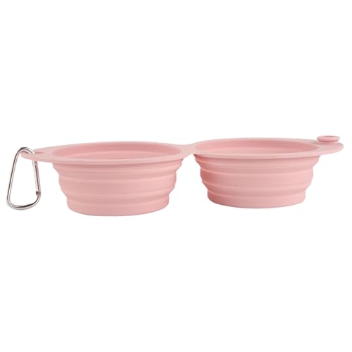 Tragbarer Wassernapf für Hunde, 2-in-1-Futterschale, faltbares Futternapf, leichtes Reisezubehör, Material, perfekt für Camping, Wandern oder Haustiere unterwegs, 30 x 13,4 x 5 cm von Gungtj
