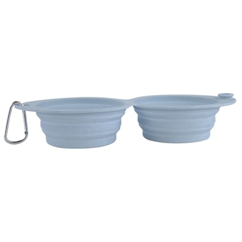 Tragbarer Wassernapf für Hunde, 2-in-1-Futterschale, faltbares Futternapf, leichtes Reisezubehör, Material, perfekt für Camping, Wandern oder Haustiere unterwegs, 30 x 13,4 x 5 cm von Gungtj
