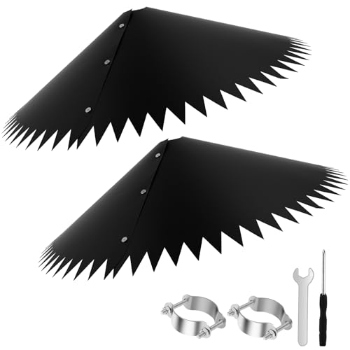 Guniata Eichhörnchen Schallwand,Vogelhausschutz,Vogelhaus Eichhörnchensicher,48 cm,für Schützender Vogelhausschutz und Vogelfutterschutz(schwarz) von Guniata