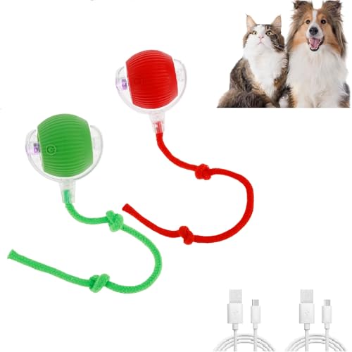 Guniata: Interaktiver Ball für Hunde und Katzen, Elektrischer Ball für Zuhause, 4 Betriebsmodi, 2 Stück Guniata: Interaktiver Ball für Hunde und Katzen, Elektrischer Ball für Zuhause, 4 Betriebsmodi, 2 Stück von Guniata