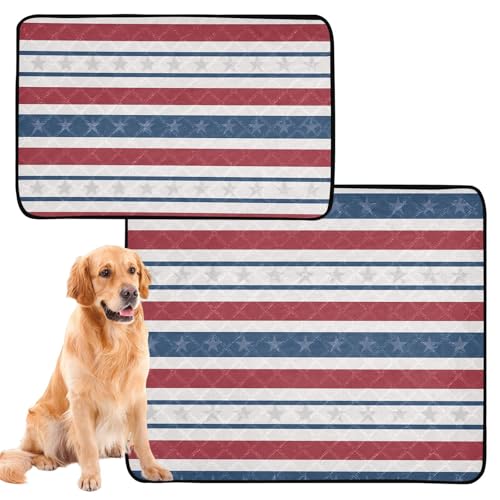 2 Stück Hunde-Urinierteppich, Katzen-Urinierunterlagen für Boden, rutschfest, für Autositz, 61 x 91,4 cm + 91,4 x 106,7 cm, gestreifte Standard-Tapete 2 Stück Hunde-Urinierteppich, Katzen-Urinierunterlagen für Boden, rutschfest, für Autositz, 61 x 91,4 cm + 91,4 x 106,7 cm, gestreifte Standard-Tapete von GuoChe