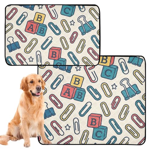 2 Stück Katzen-Haustier-Matte, Katzen-Pinkel-Pads für Indoor-Katzen, rutschfeste Matte für Auto, 61 x 91,4 cm + 91,4 x 106,7 cm, modern, flach, für den Schulanfang 2 Stück Katzen-Haustier-Matte, Katzen-Pinkel-Pads für Indoor-Katzen, rutschfeste Matte für Auto, 61 x 91,4 cm + 91,4 x 106,7 cm, modern, flach, für den Schulanfang von GuoChe