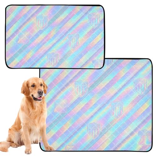 3 x Hunde-Uriniermatte für Innen, Katzen, Hunde, rutschfest, für Flugzeugkäfige, 50,8 x 61 cm, holografische gestreifte Tapete 3 x Hunde-Uriniermatte für Innen, Katzen, Hunde, rutschfest, für Flugzeugkäfige, 50,8 x 61 cm, holografische gestreifte Tapete von GuoChe