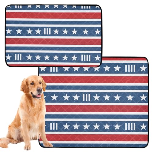 3 x Hundematten für den Innenbereich, rutschfeste Matte für Autositz, 50,8 x 61 cm, patriotische gestreifte Tapete 3 x Hundematten für den Innenbereich, rutschfeste Matte für Autositz, 50,8 x 61 cm, patriotische gestreifte Tapete von GuoChe