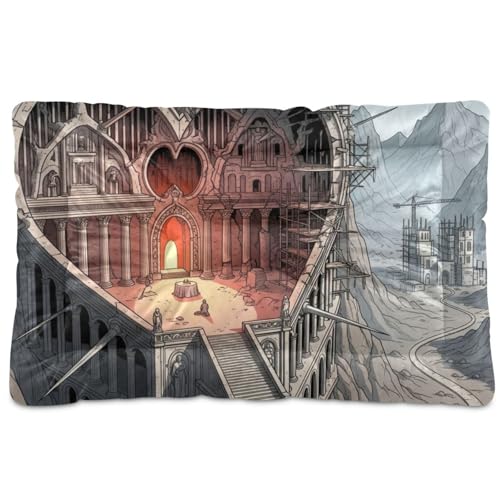 Architectural Heart Ruins Hundebett, waschbar, weich, bequem, rutschfeste Unterseite, für mittelgroße und große Hunde, 91,4 x 61 cm Architectural Heart Ruins Hundebett, waschbar, weich, bequem, rutschfeste Unterseite, für mittelgroße und große Hunde, 91,4 x 61 cm von GuoChe