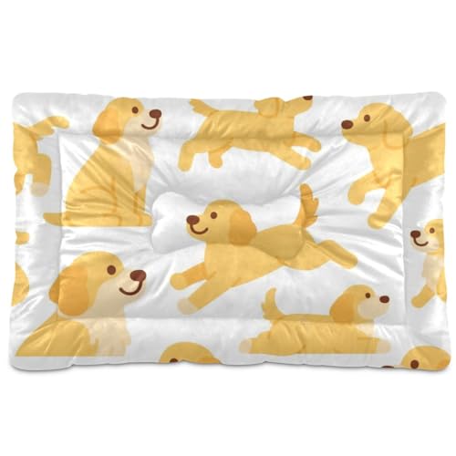 Golden Retriever Hundebox-Matte, waschbar, weich, rutschfest, für große, mittelgroße und kleine Hunde, 91,4 x 61 cm von GuoChe