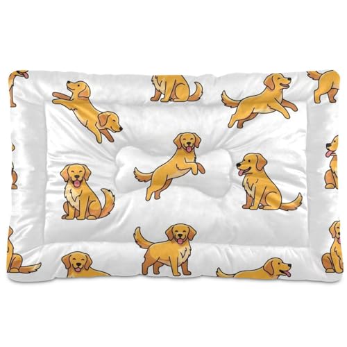 Golden Retriever-Muster, waschbar, rutschfest, weich, bequem, für große, mittelgroße und kleine Hunde, 91,4 x 61 cm von GuoChe
