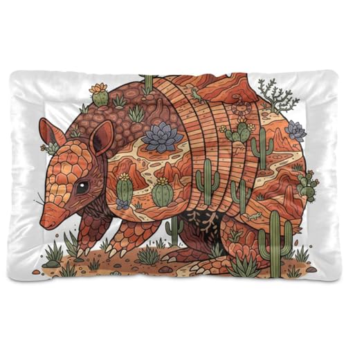 GuoChe Armadillo Canyon Haustiermatratze, waschbar, weich, bequem, rutschfeste Unterseite, für mittelgroße und große Hunde, 91,4 x 61 cm von GuoChe