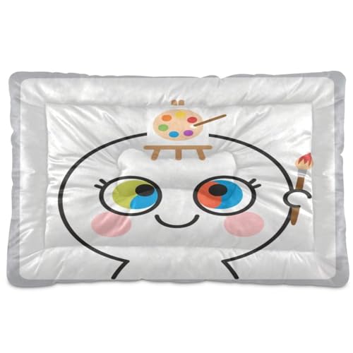 GuoChe Artistic Inspiration Look waschbares Hunde- und Katzenbett, weich, bequem, rutschfeste Unterseite, für große, mittelgroße und kleine Hunde, 91,4 x 61 cm von GuoChe