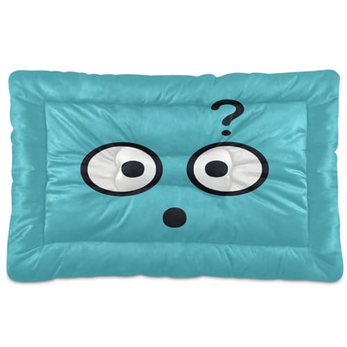 GuoChe Curious Question Look waschbare Haustier-Schlafmatte, weich, rutschfest, für große, mittelgroße und kleine Hunde, 91,4 x 61 cm von GuoChe