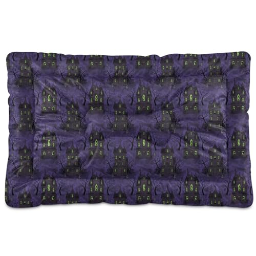 GuoChe Haunted House Building Hundebett / Katzenbett, nahtlos, waschbar, weich, bequem, rutschfeste Unterseite, für mittelgroße und große Hunde, 91,4 x 61 cm GuoChe Haunted House Building Hundebett / Katzenbett, nahtlos, waschbar, weich, bequem, rutschfeste Unterseite, für mittelgroße und große Hunde, 91,4 x 61 cm von GuoChe