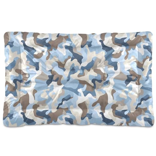 GuoChe Haustier-Isomatte, waschbar, weich, bequem, rutschfeste Unterseite, für mittelgroße und große Hunde, 91,4 x 61 cm, Babyblau von GuoChe