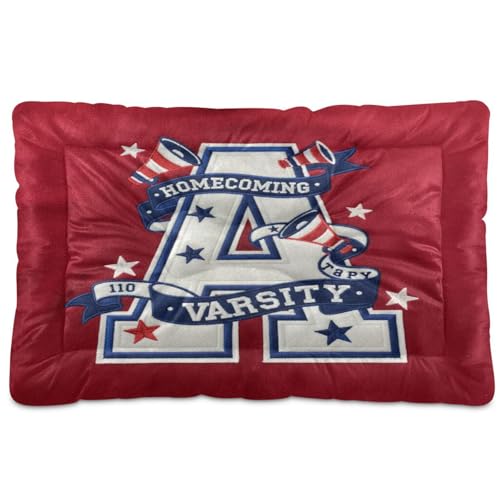 GuoChe Homecoming Hundehütte mit Buchstabe A, waschbar, weich, bequem, rutschfeste Unterseite, für mittelgroße und große Hunde, 91,4 x 61 cm GuoChe Homecoming Hundehütte mit Buchstabe A, waschbar, weich, bequem, rutschfeste Unterseite, für mittelgroße und große Hunde, 91,4 x 61 cm von GuoChe