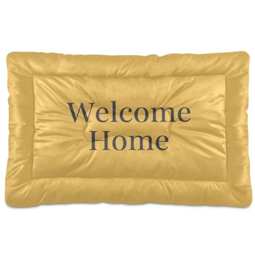 GuoChe Hundebett / Katzenbett, waschbar, weich, bequem, rutschfeste Unterseite, für mittelgroße und große Hunde, 91,4 x 61 cm, Gelb GuoChe Hundebett / Katzenbett, waschbar, weich, bequem, rutschfeste Unterseite, für mittelgroße und große Hunde, 91,4 x 61 cm, Gelb von GuoChe