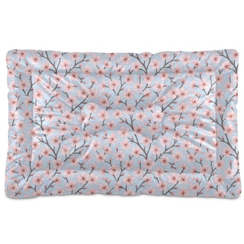 GuoChe Hundehütte mit Kirschblütenmuster, waschbar, weich, rutschfest, für große, mittelgroße und kleine Hunde, 91,4 x 61 cm GuoChe Hundehütte mit Kirschblütenmuster, waschbar, weich, rutschfest, für große, mittelgroße und kleine Hunde, 91,4 x 61 cm von GuoChe