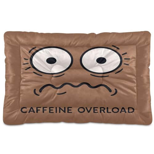 GuoChe Koffein-Überlastungs-Look, waschbar, Hunde- und Katzenbett, rutschfest, weich, bequem, für große Jumbo, mittelgroße und kleine Hunde, 91,4 x 61 cm von GuoChe