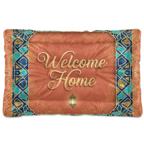 GuoChe Marokkanisches Welcome Home Haustierbett, waschbar, rutschfest, weich, bequem, für große, mittelgroße und kleine Hunde, 91,4 x 61 cm GuoChe Marokkanisches Welcome Home Haustierbett, waschbar, rutschfest, weich, bequem, für große, mittelgroße und kleine Hunde, 91,4 x 61 cm von GuoChe