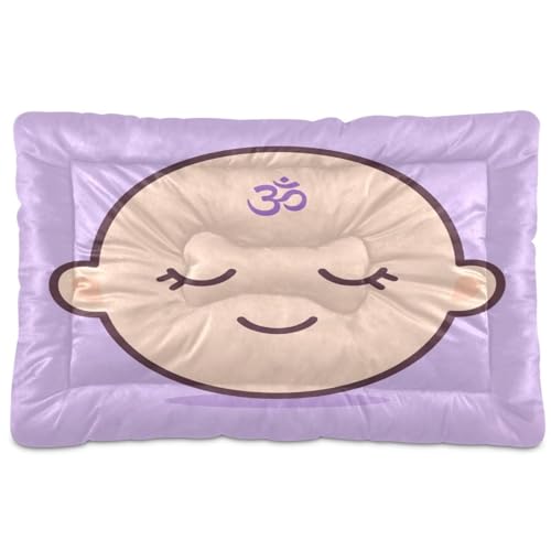 GuoChe Meditation Hundebett / Katzenbett, waschbar, weich, bequem, rutschfeste Unterseite, für große, mittelgroße und kleine Hunde, 91,4 x 61 cm von GuoChe